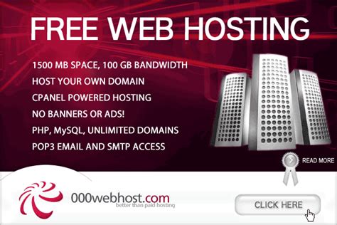 Free Unlimited Web Hosting with PHP, MySQL, FTP .